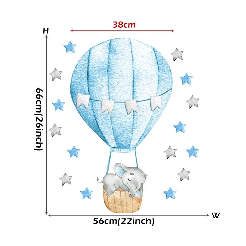 BabyElephant™ autocollaDnts muraux en forme d'éléphant et de lune pour chambre de bébé | bébé - Touche D'amour