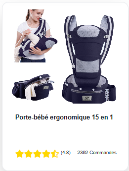 EasyCarrier Porte-bébé ergonomique 3 en 1 pour nouveau-né/bébé