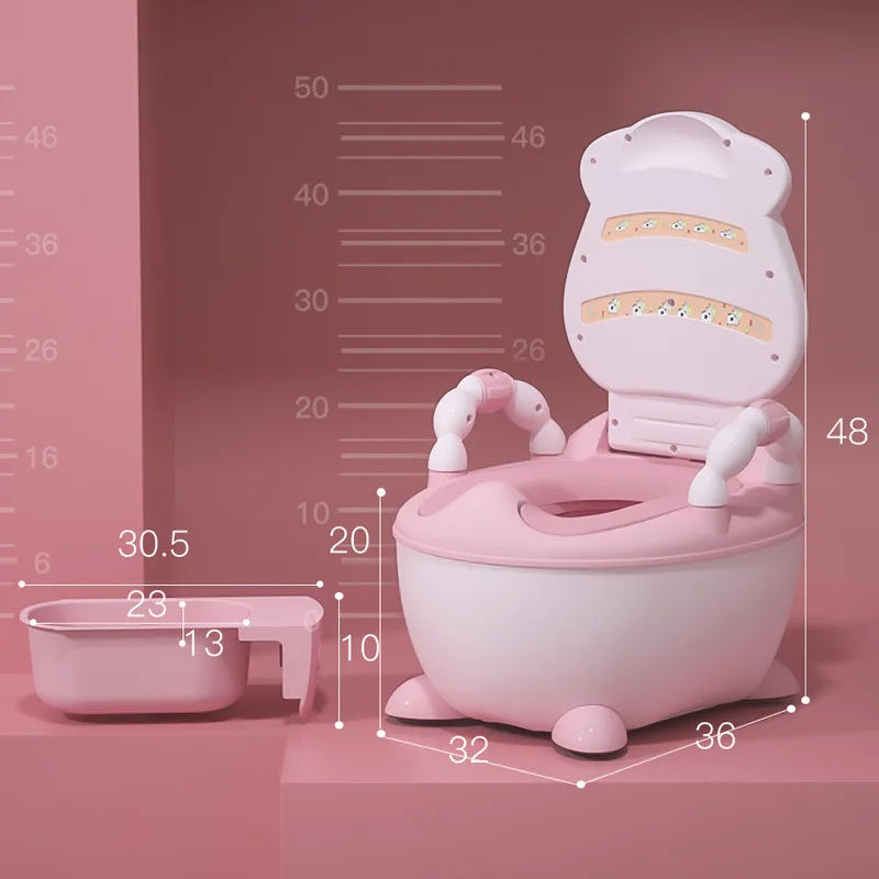 Pot d’Apprentissage Bébé Vache - Siège de Toilette Portable avec Couvercle