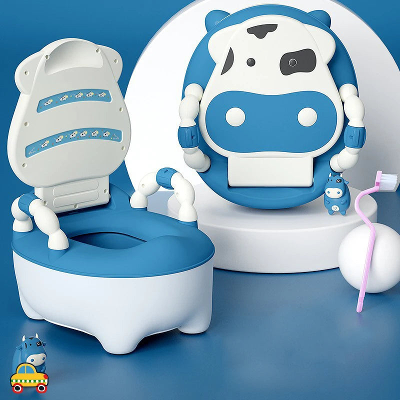 Pot d’Apprentissage Bébé Vache - Siège de Toilette Portable avec Couvercle